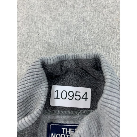 The North Face Cotton/Wool‎ Quarter Zip Pullover Sweater (Men's Large) Gray - Picture 4 of 13